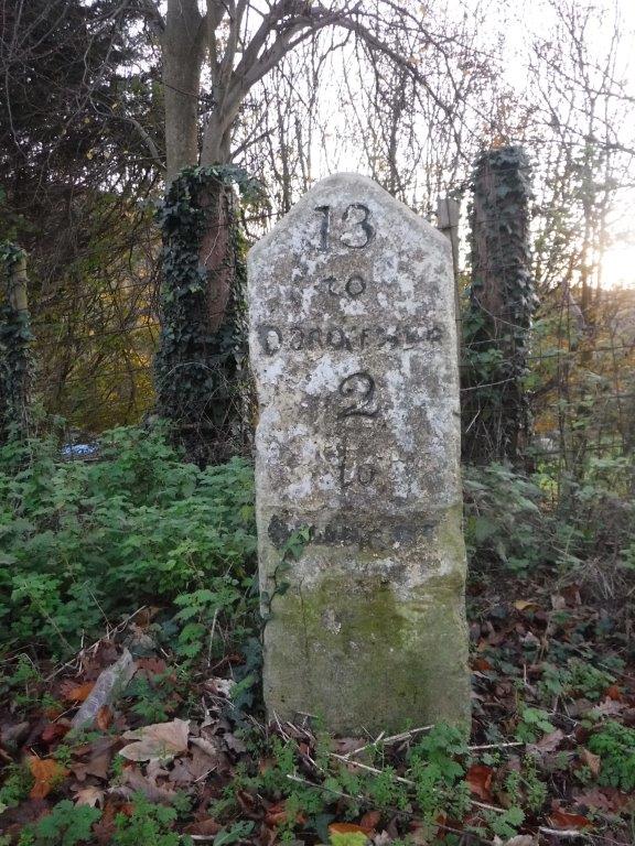 Milestone at grid reference SY 491 929